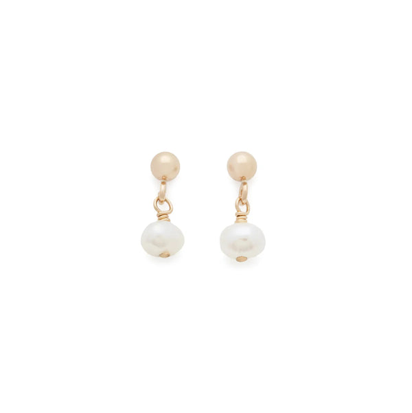 Billie Earrings - Pearl & Gold