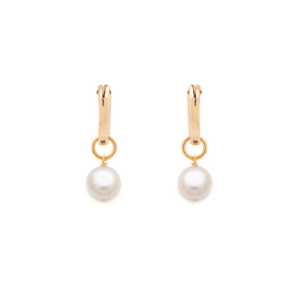 Ava Earrings - Pearl & Gold