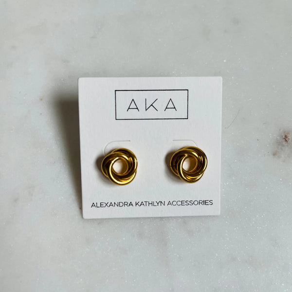 LEVI Interlocking Rings Stud Earrings