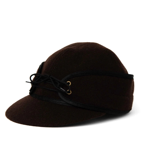 Classic Wool Blend Railroad Hat - Brown