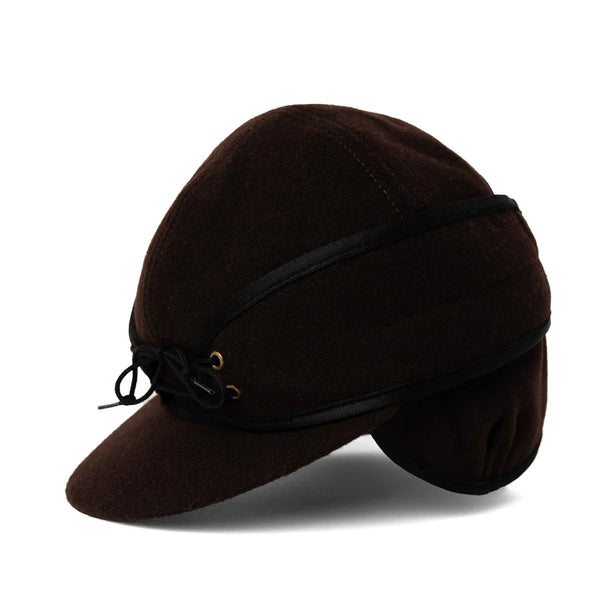 Classic Wool Blend Railroad Hat - Brown