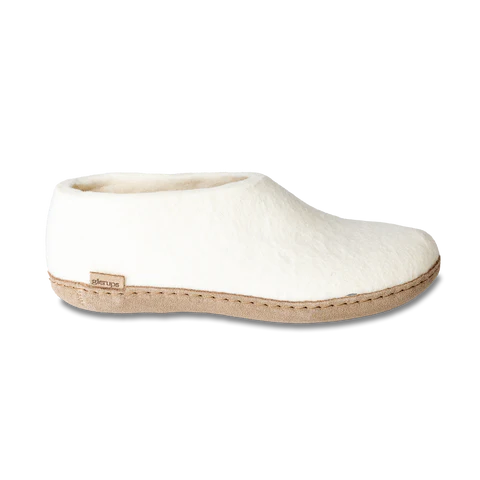 Shoe with Leather Sole - White