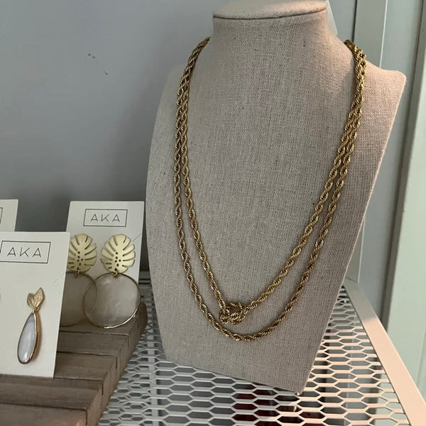 CELINE 4mm Rope Chain Necklace