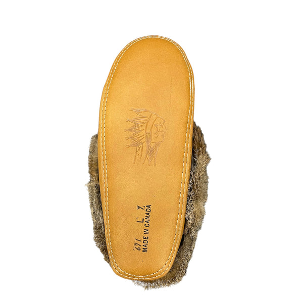 Fur Moccasin - Cork Moose Hide