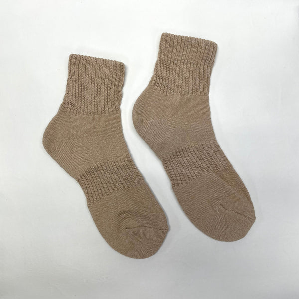 Solid Quarter Sporty Socks - Taupe Mix