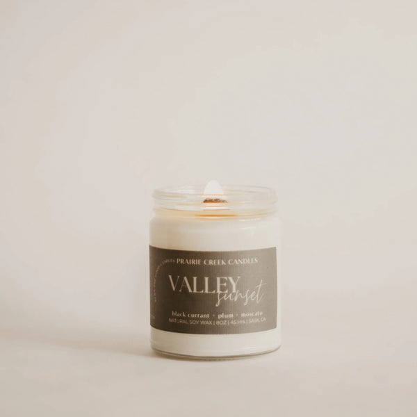 Wood Wick Jar Candle 8 oz - Valley Sunset