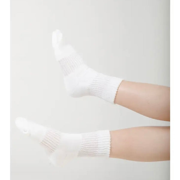 Solid Quarter Socks - White
