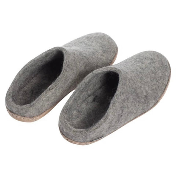 Slip-on with Leather Sole - Grey