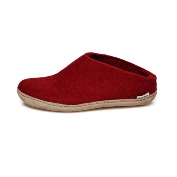 Red Slip-on with Leather Sole