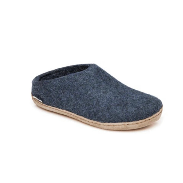 Denim Slip-on with Leather Sole