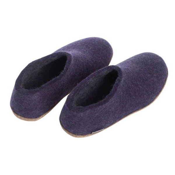 Shoe with Leather Sole - Purple